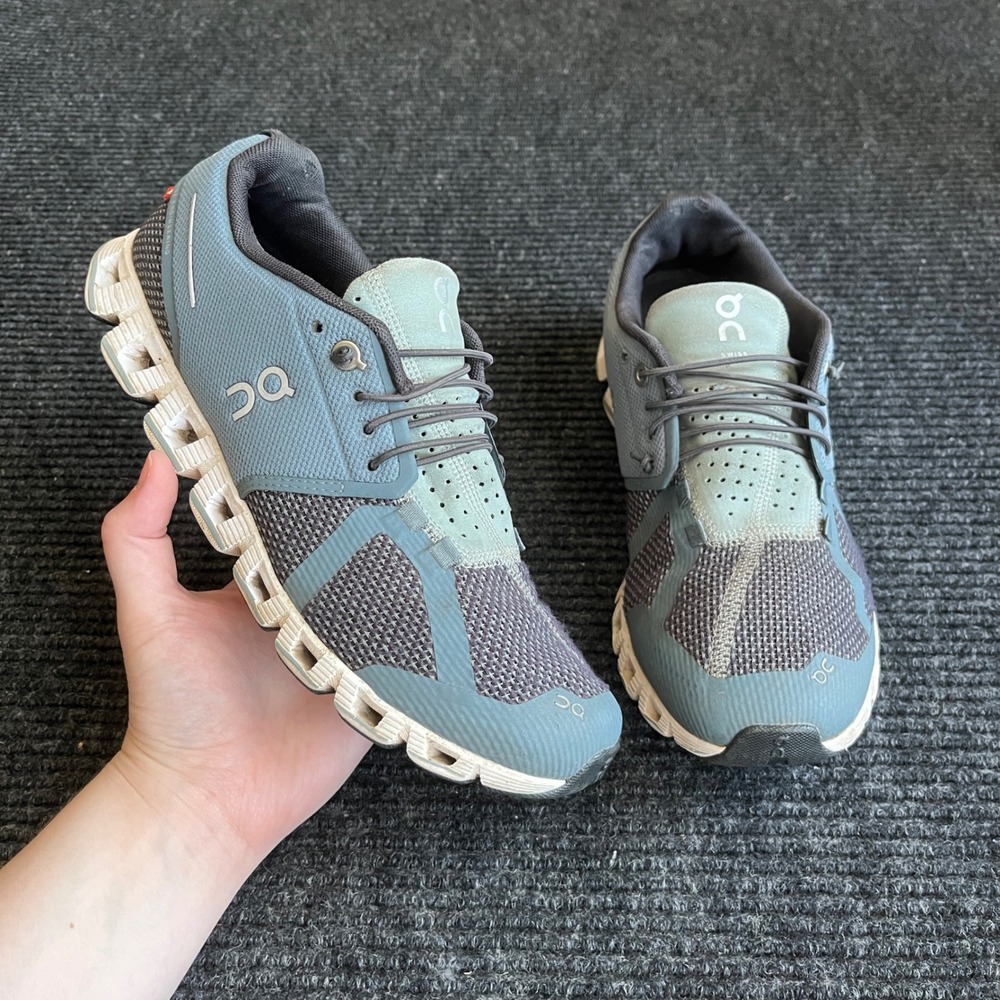 On Cloud Running Shoes Womens 9 Storm Blue Gray Good Speed Laces CloudTec Sole